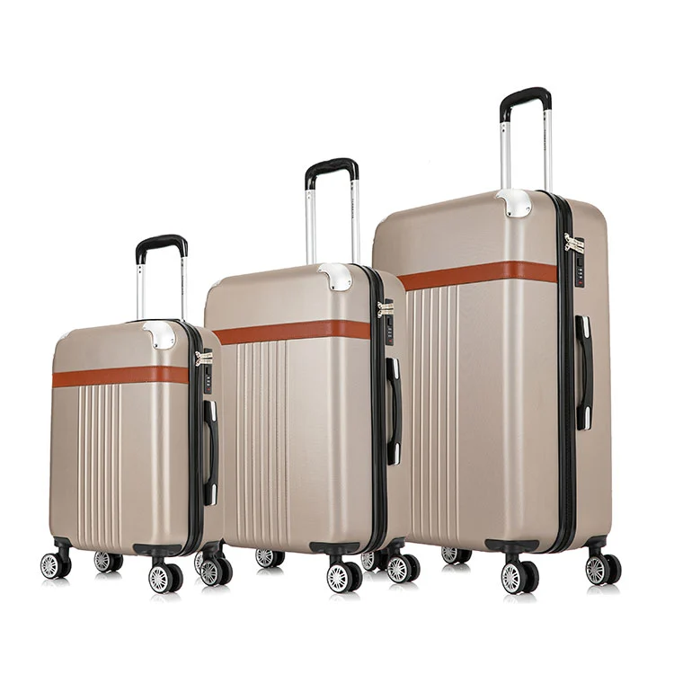 Műbőr pántos ABS Retro poggyász